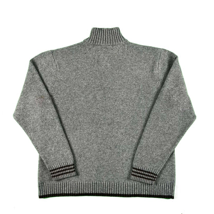 00s Gap 1/4 Zip Elbow Patch Sweater- XL