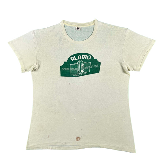 70s Paper Thin Water Print Alamo Tee- M