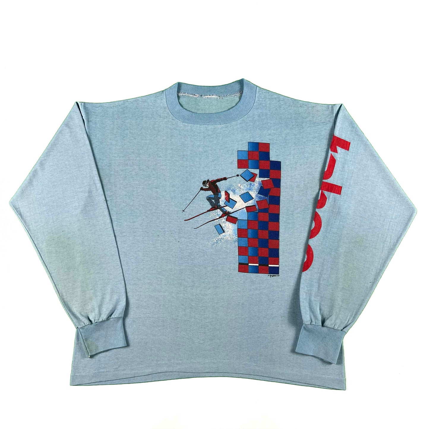 80s Tahoe Ski Long Sleeve Tee- L