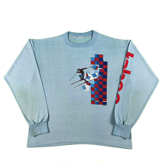 80s Tahoe Ski Long Sleeve Tee- L