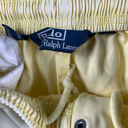 90s Polo Ralph Lauren Sun Faded Yellow Cotton Shorts- L