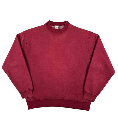 90s Super Heavyweight Wine Red Sweatshirt- L