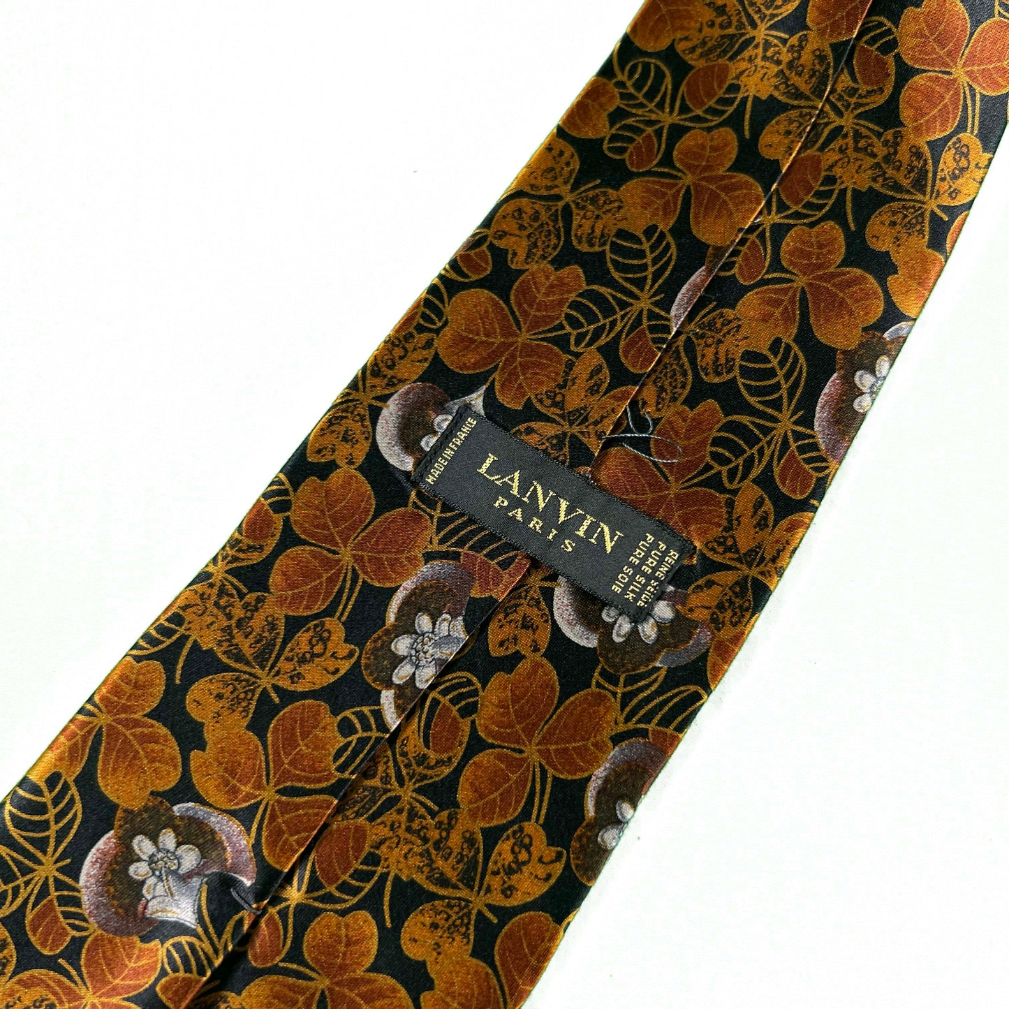 90s Lanvin Silk Clover Tie