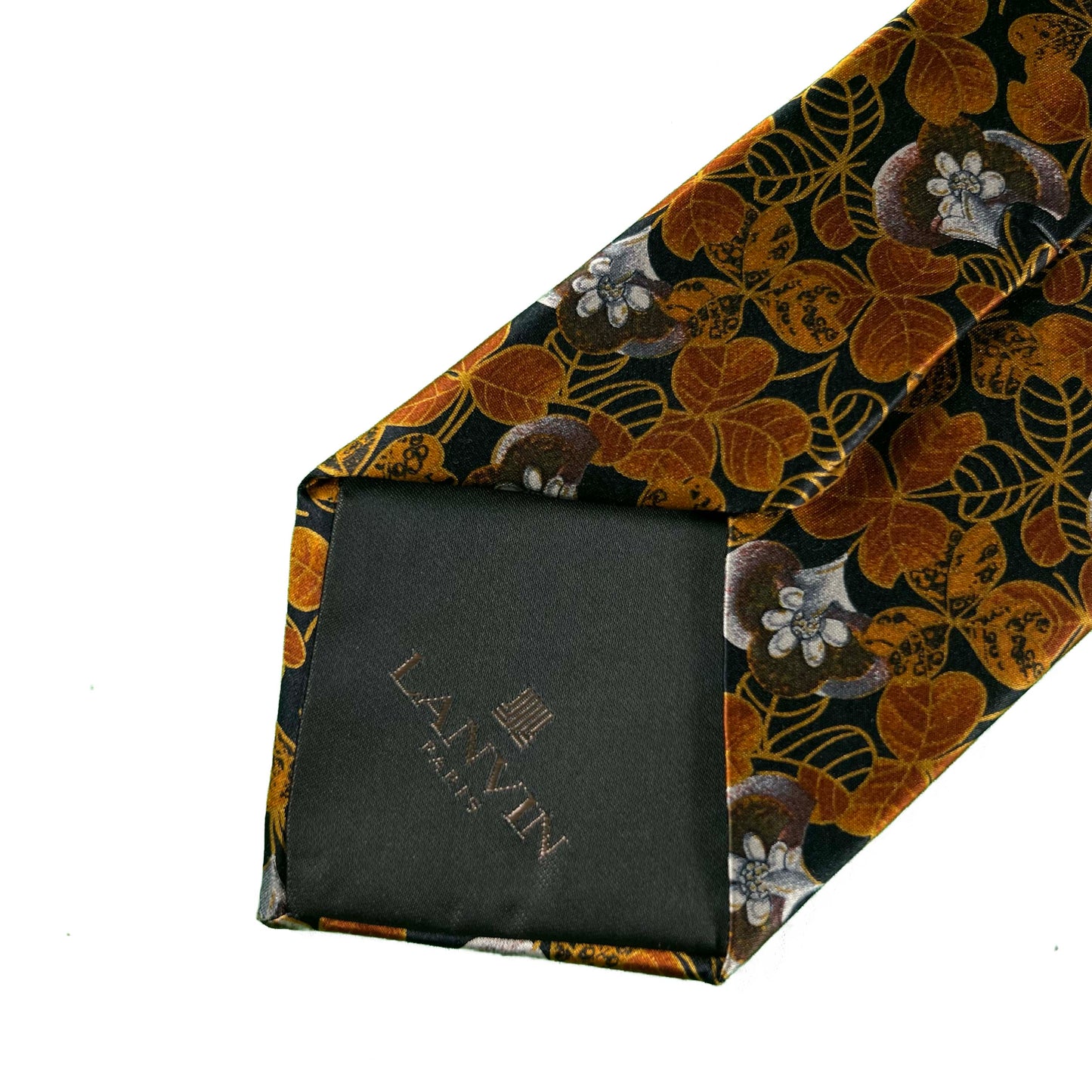 90s Lanvin Silk Clover Tie