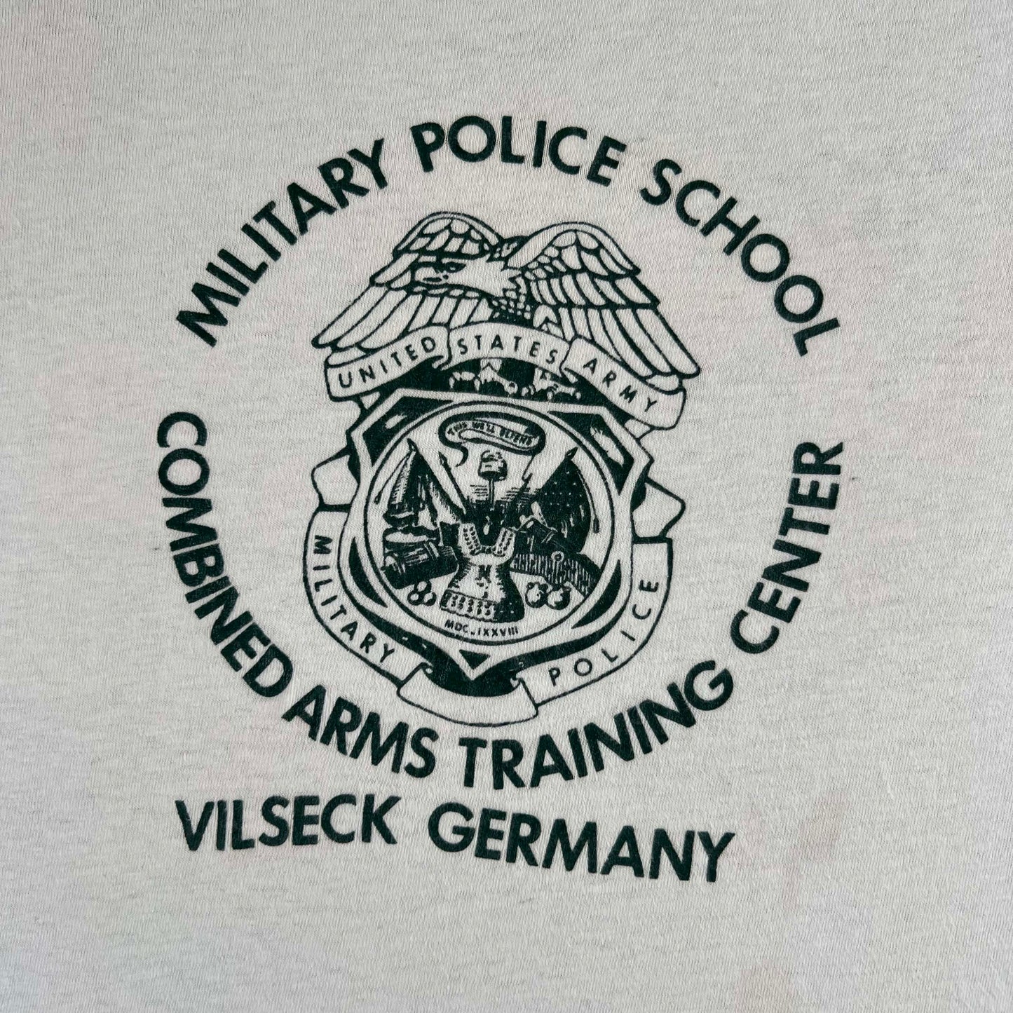 70s US Army Military Police School Tee- M