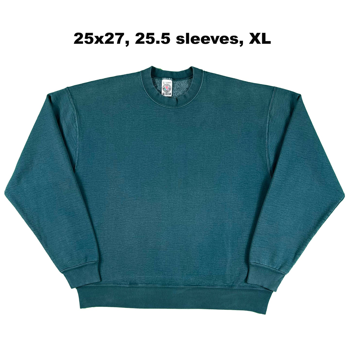 90s Super Heavyweight Blank Green Sweatshirts- SELECT SWEAT