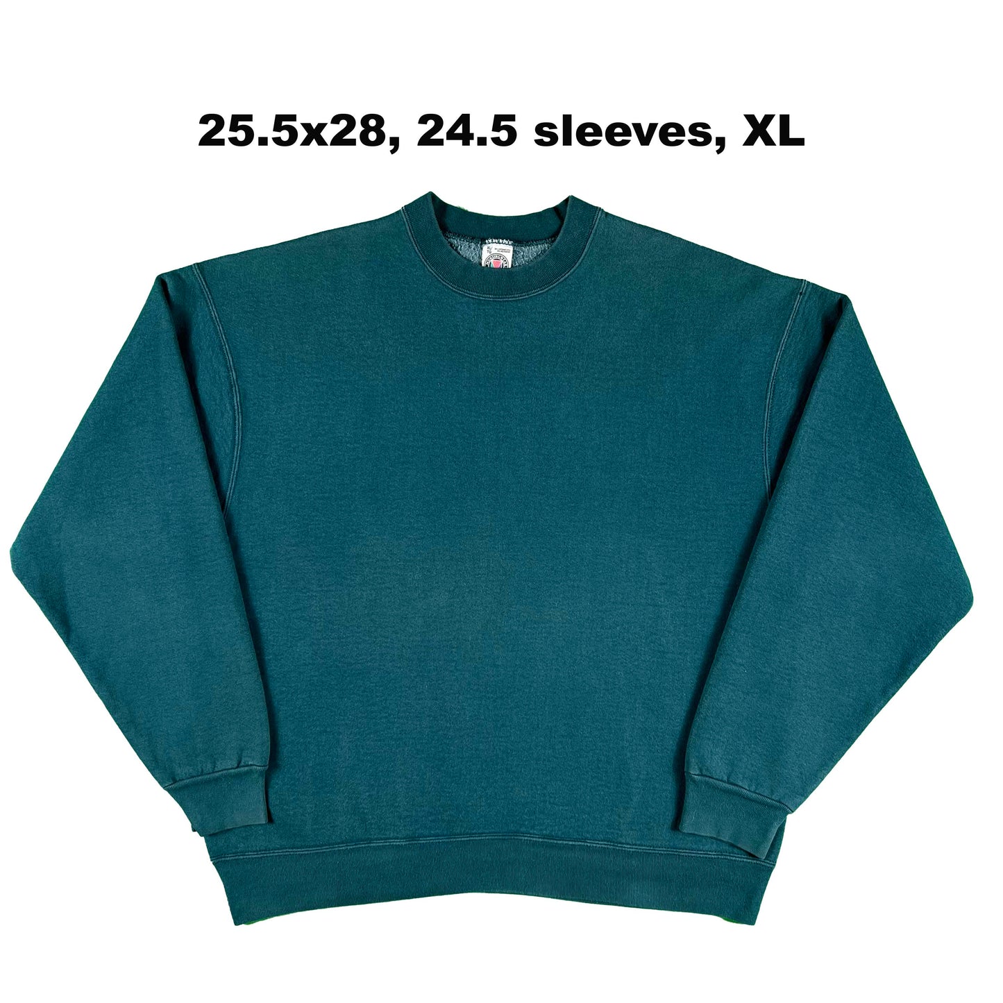 90s Super Heavyweight Blank Green Sweatshirts- SELECT SWEAT
