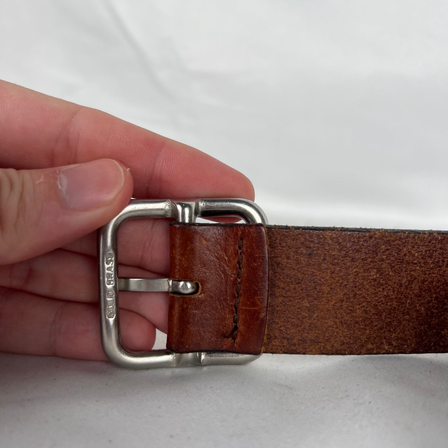 90s Old Navy Brown Leather Belt- M