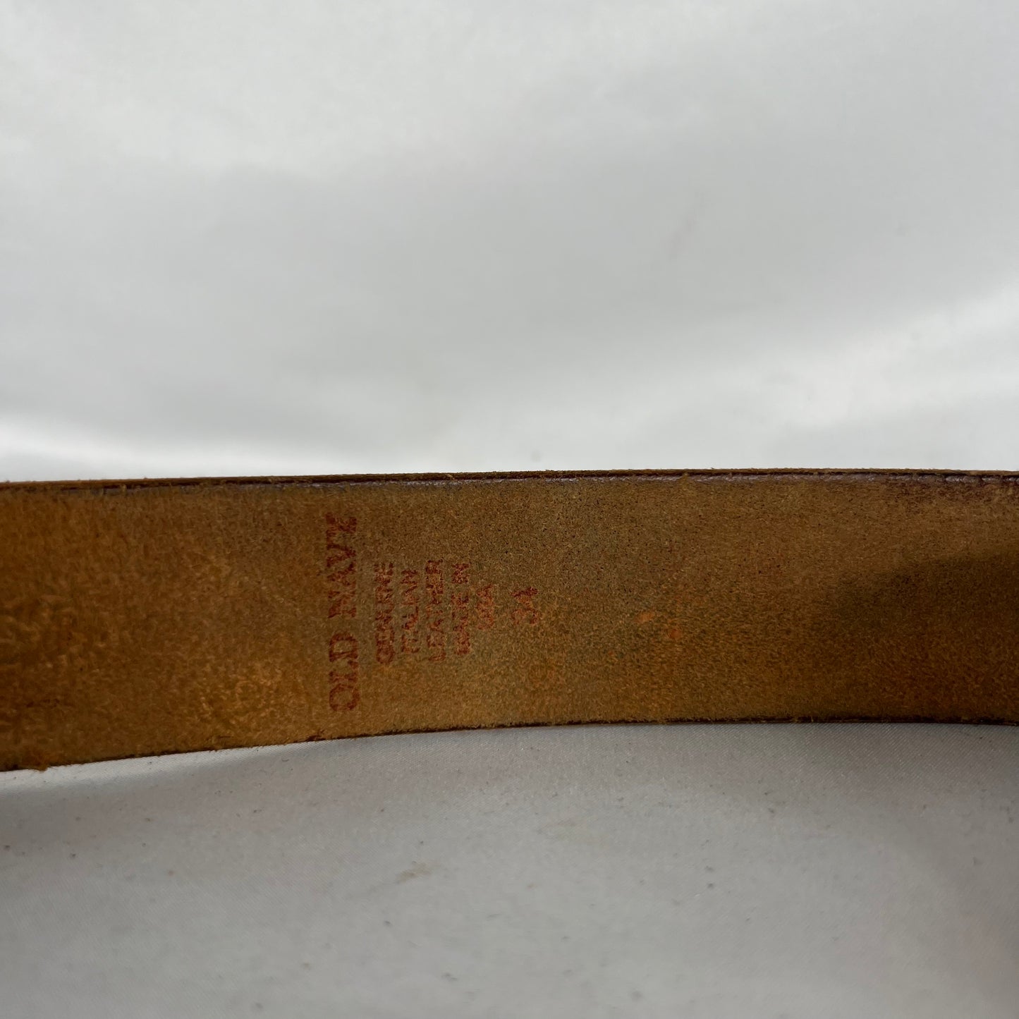 90s Old Navy Dark Tan Leather Belt- 34"