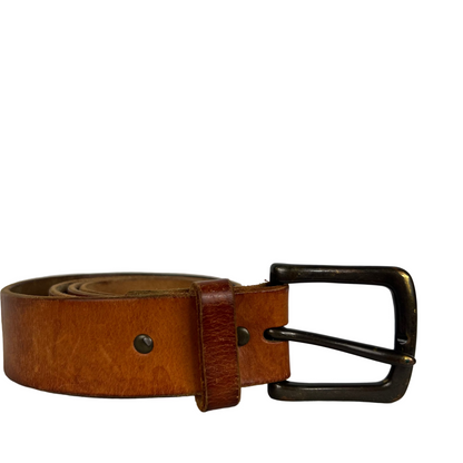 90s Old Navy Dark Tan Leather Belt- 34"