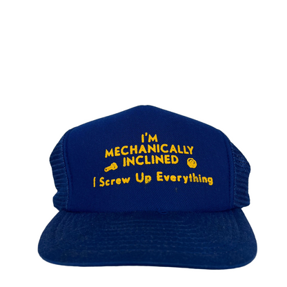 80s 'I'm Mechanically Inclined' Trucker Hat