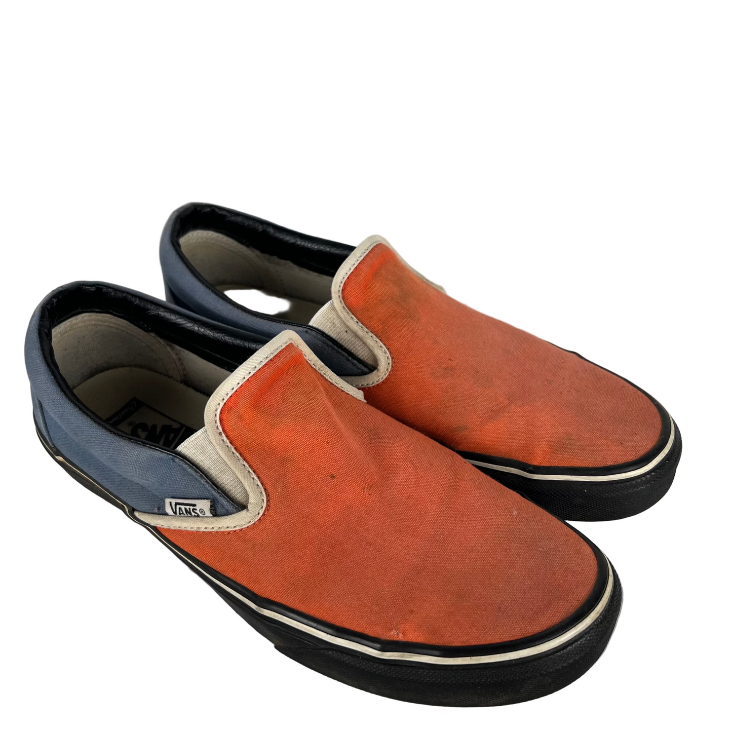 Faded Navy & Salmon Slip On Vans- M's 9.5, W's 11