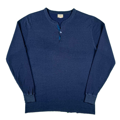 80s L.L. Bean 'River Driver's Shirt' Henley Thermal- L