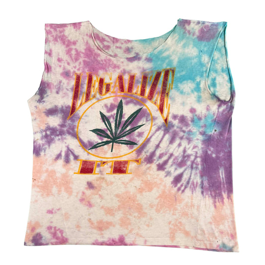 90s Legalize It Tie Dye Tank- XL