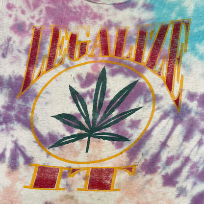 90s Legalize It Tie Dye Tank- XL