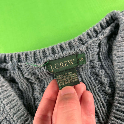 90s J.Crew 100% Cotton Cable Knit Sweater- XS