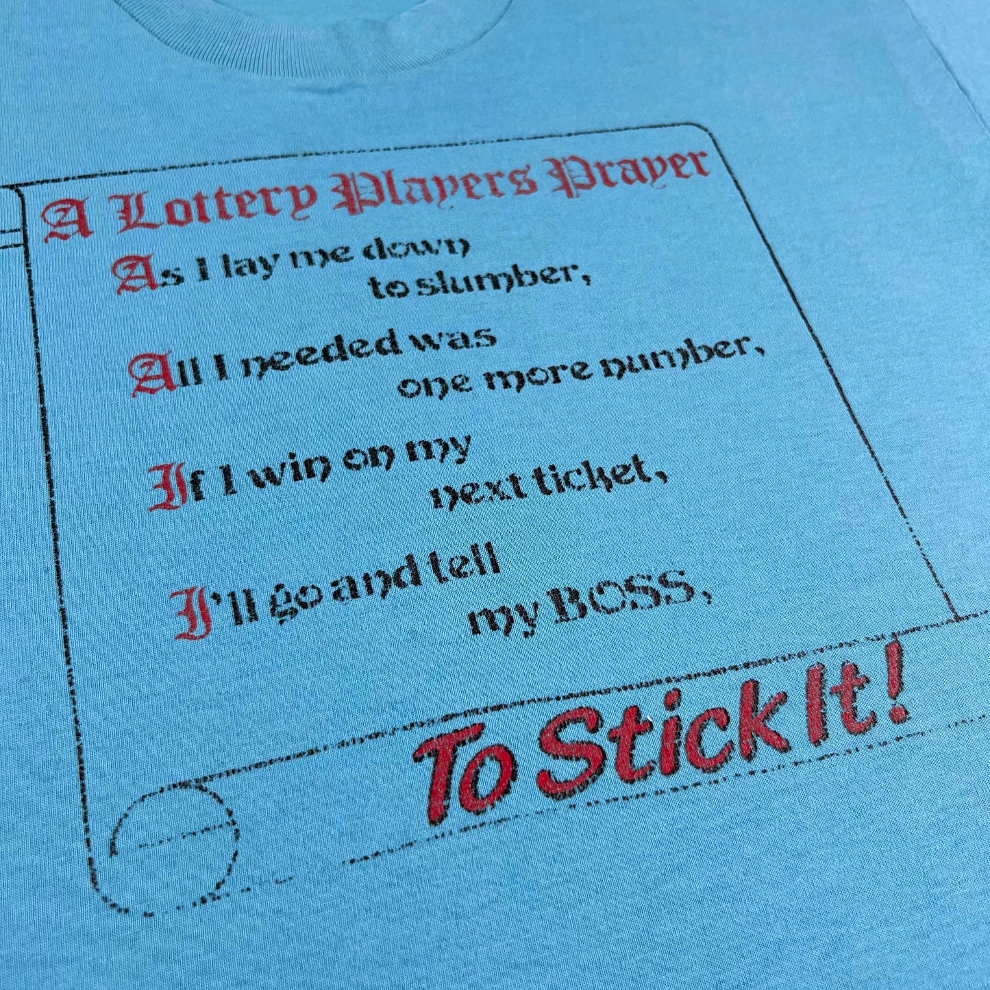 80s A Lottery Players Prayer Tee- M