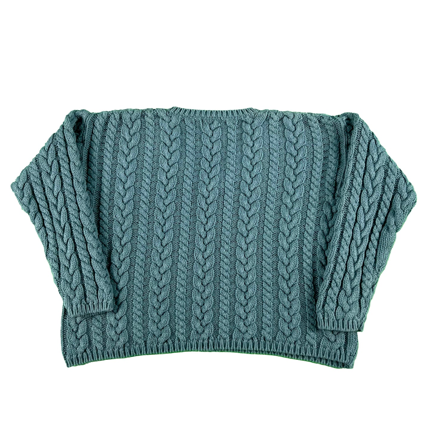 90s J.Crew 100% Cotton Cable Knit Sweater- XS