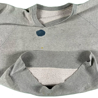 50s Repaired & Thrashed Grey Sweatshirt- M