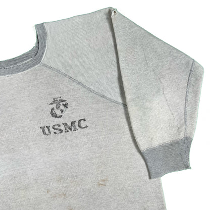 50s Stenciled Two Tone USMC Sweatshirt- M