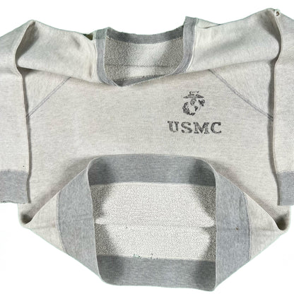 50s Stenciled Two Tone USMC Sweatshirt- M