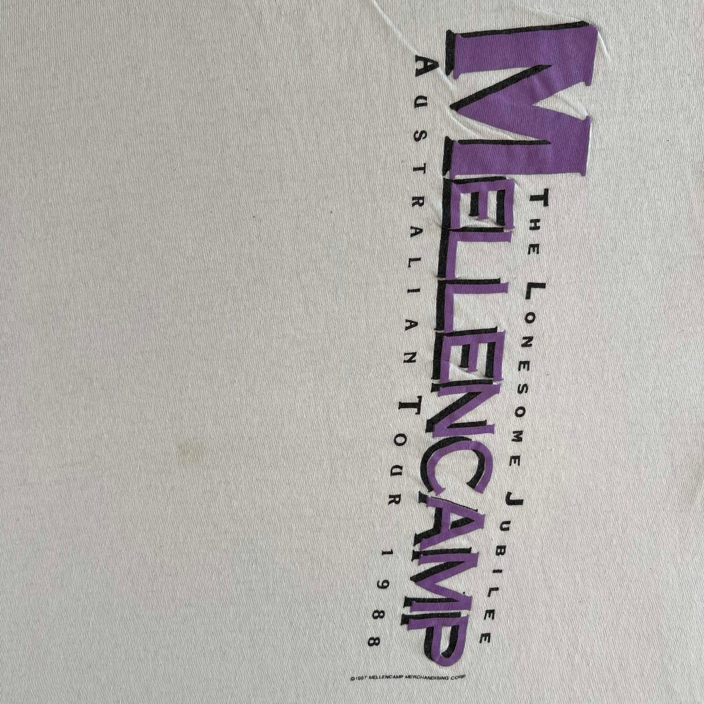 90s John Mellencamp Australian Tour Tee- L