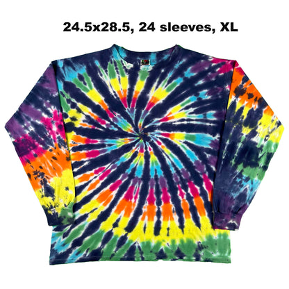 Vintage Blank Long Sleeve Tie Dye Tee- SELECT SHIRT