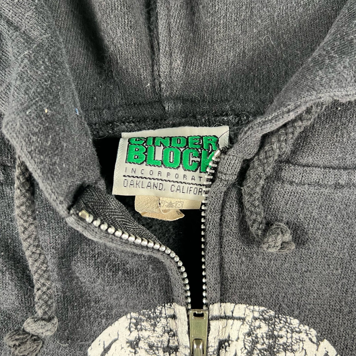 00s Green Day Boxy Zip Up Hoodie- S