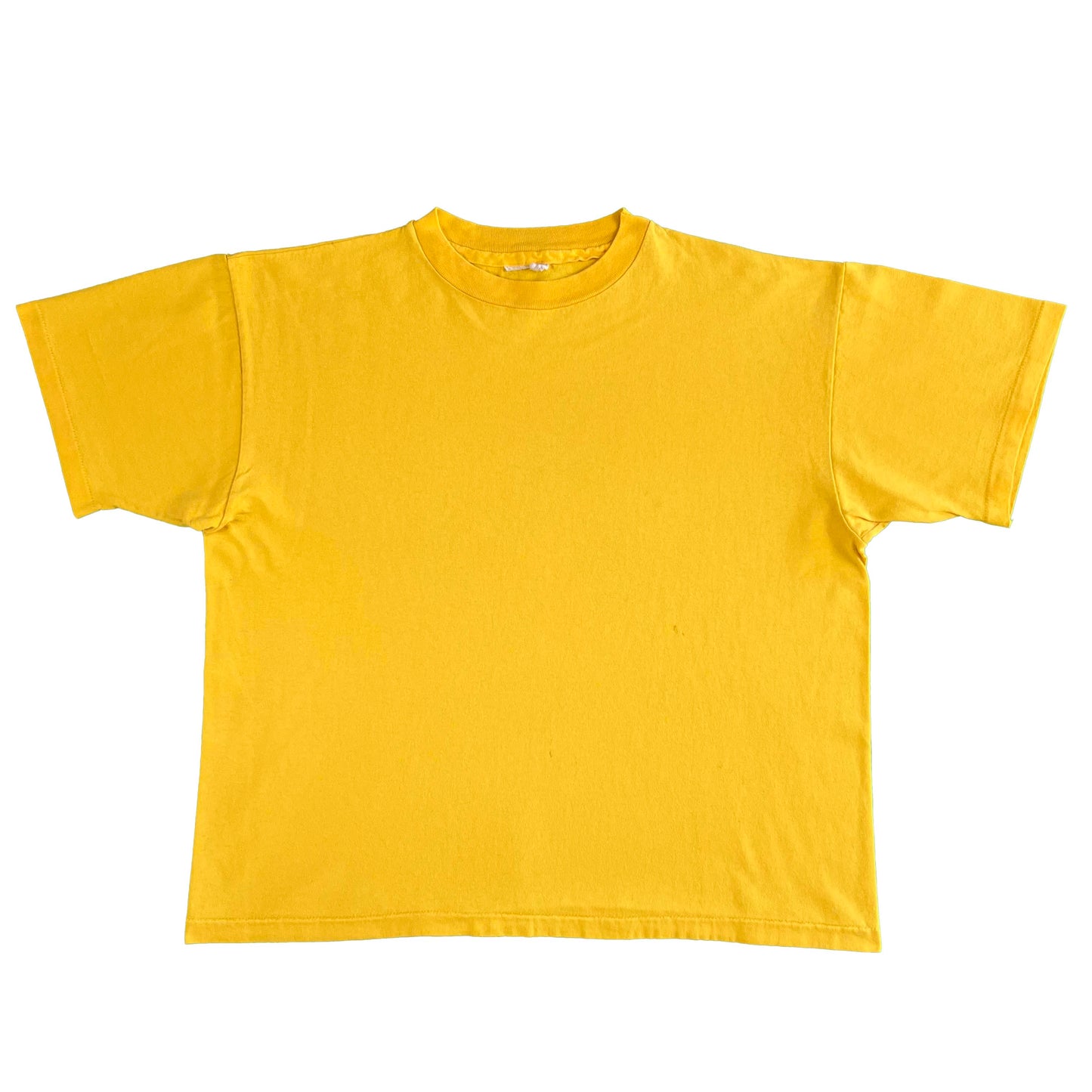 80s Blank Yellow Boxy Tee- M