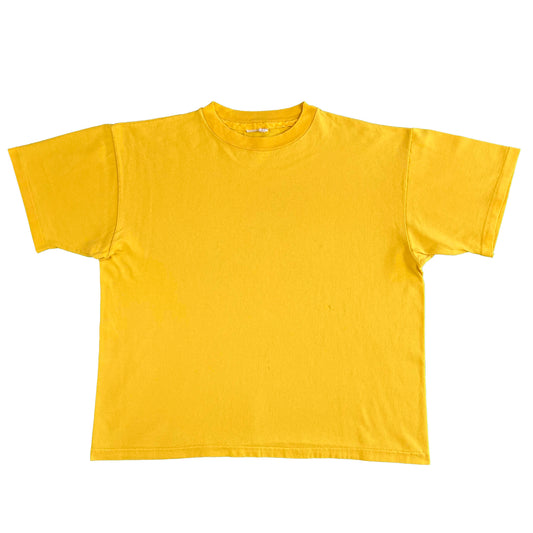 80s Blank Yellow Boxy Tee- M