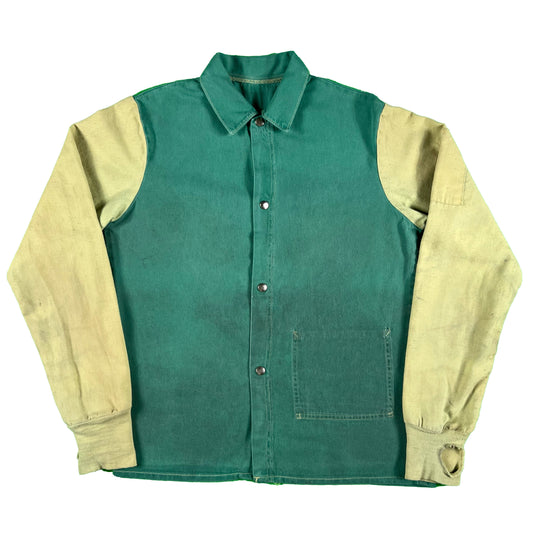 60s Two Tone Green Chemical Shirt- L