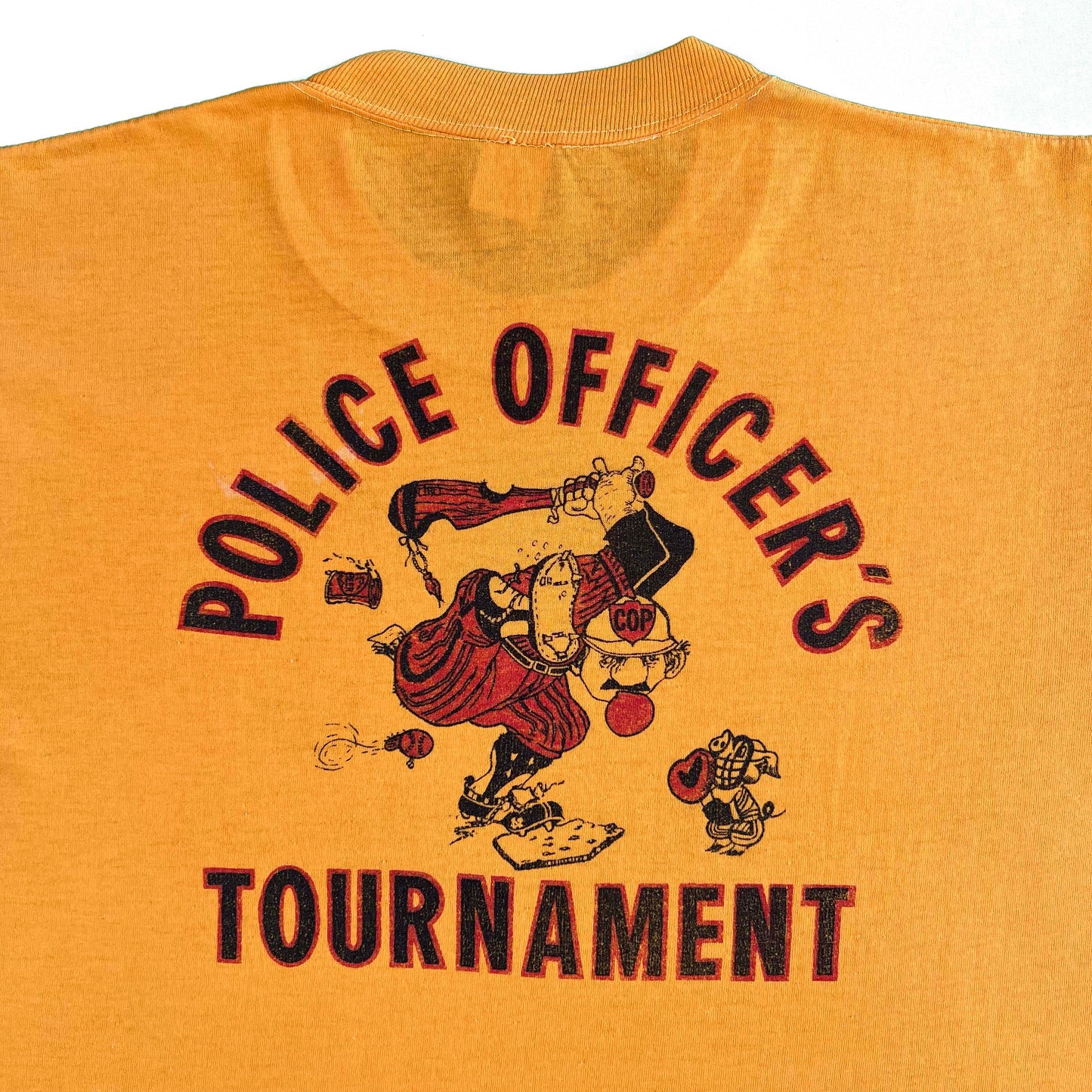 80s Police Baseball Tournament Tee- L