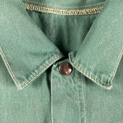 60s Two Tone Green Chemical Shirt- L