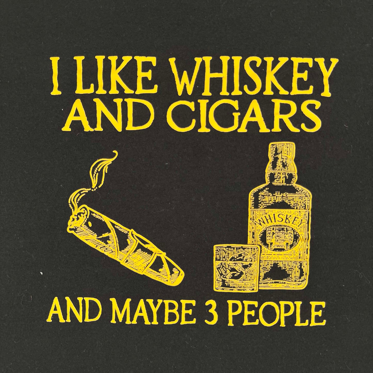 00s I Like Whiskey and Cigars Boxy Tee- XL