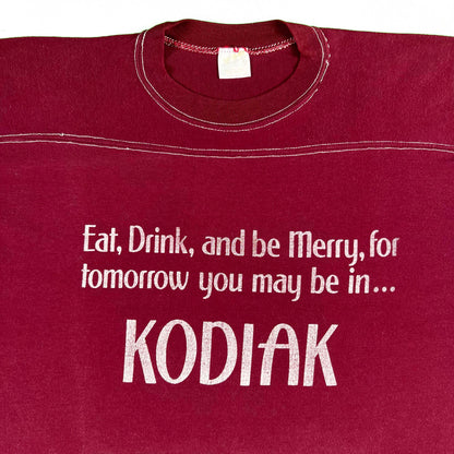 70s Eat, Drink, and be Merry, you may be in Kodiak Tee- M