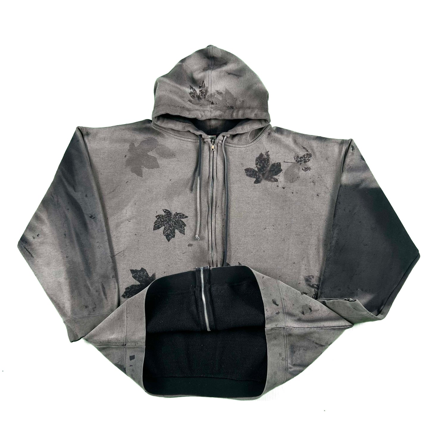SUPER Sun Faded Black z/u Hoodie🍁- XL