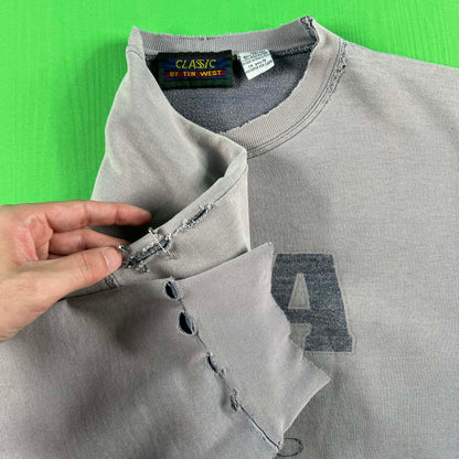 90s Safety Pinned Orlando Sweatshirt- Crop XL