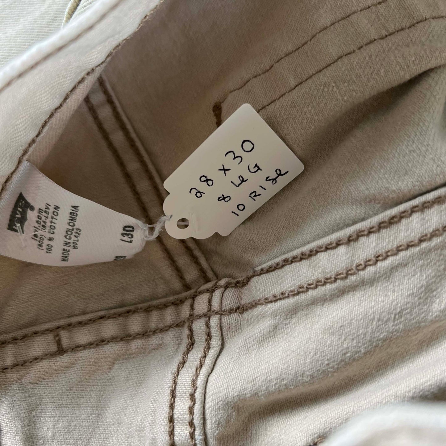 00s Levi's 501 Released Hem Tan Denim- 28x30