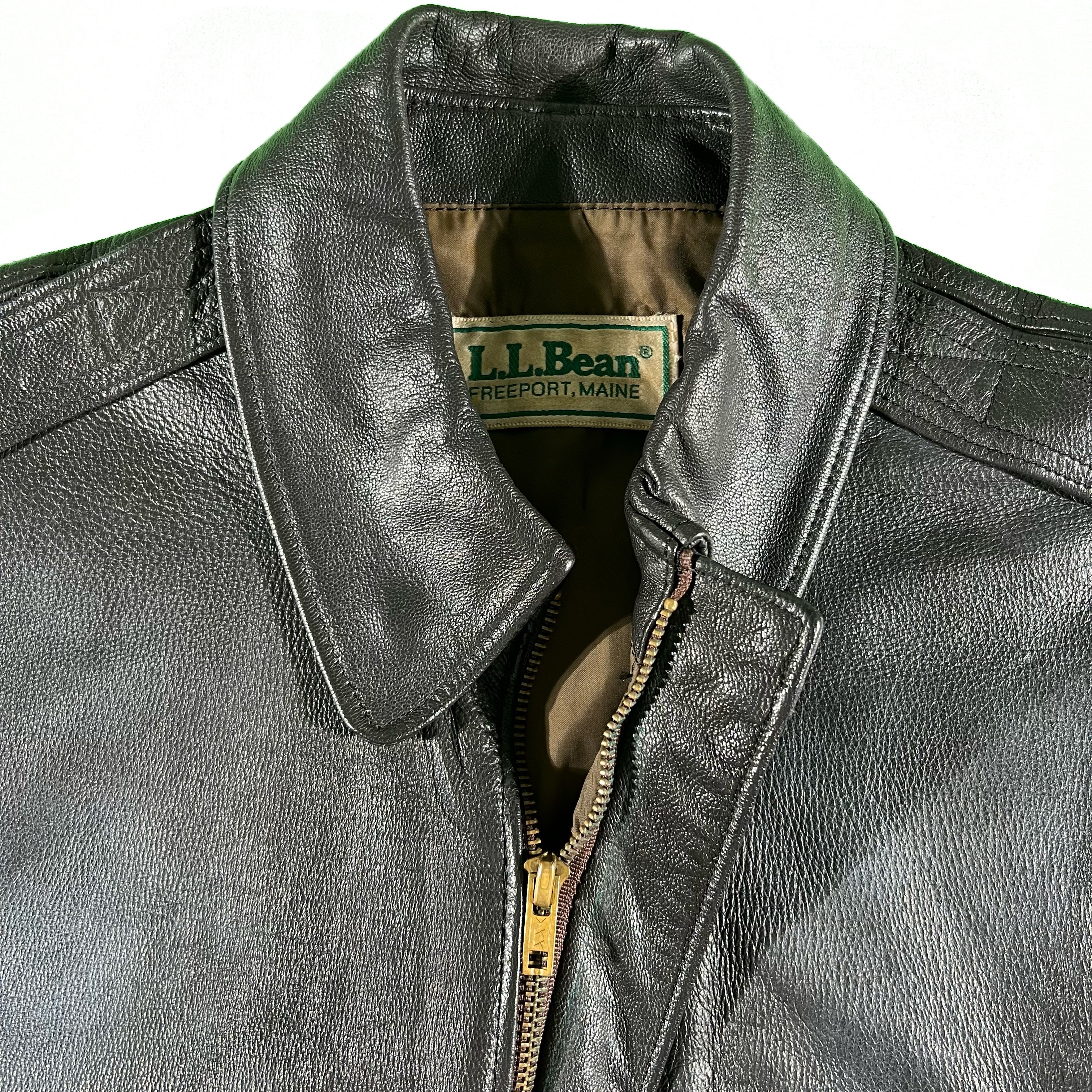 80s L.L. Bean A2 Leather Jacket- M