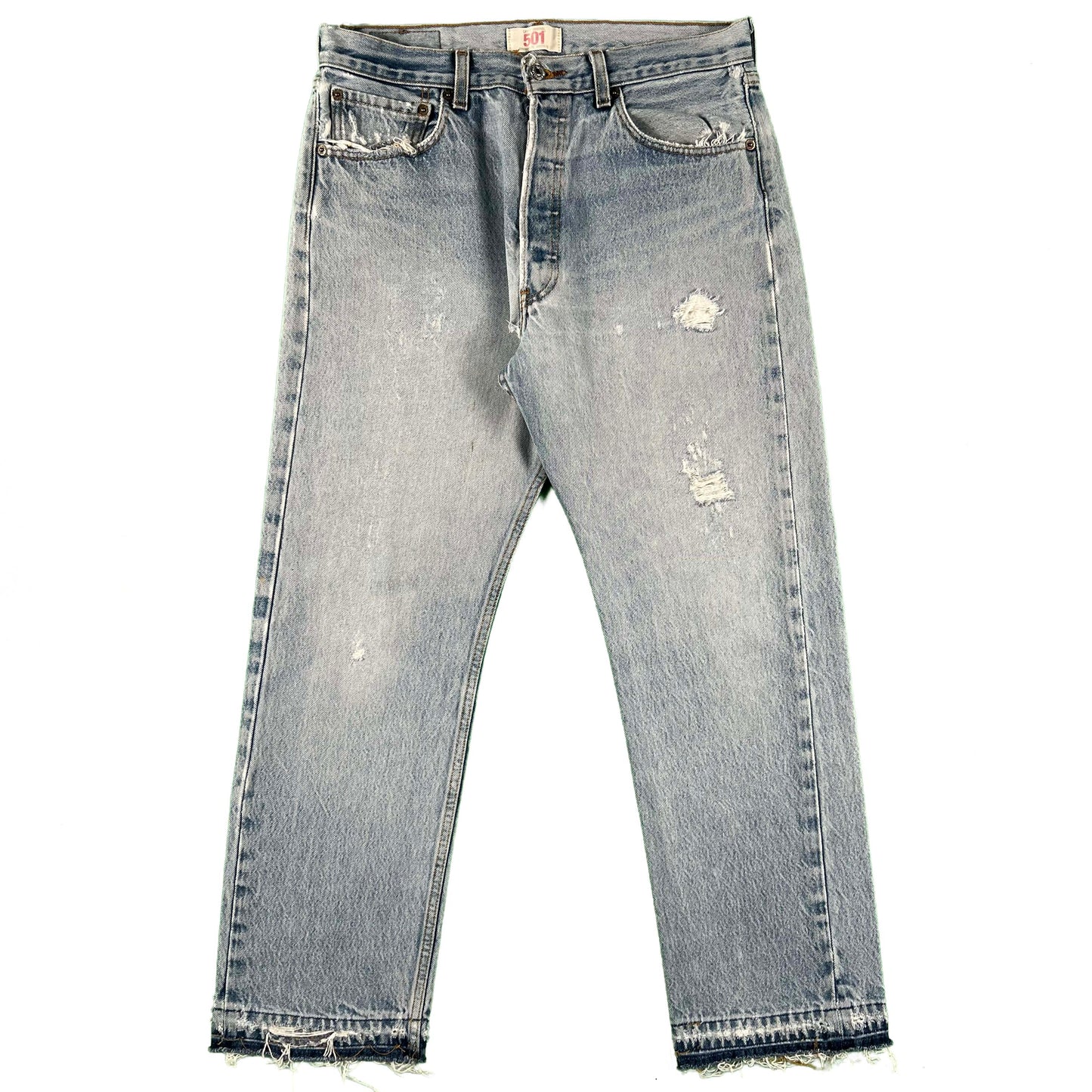 00s Levi's 501 Released Hem Light Wash Denim- 30x28