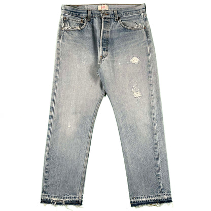 00s Levi's 501 Released Hem Light Wash Denim- 30x28
