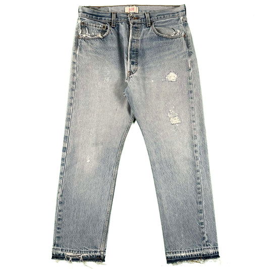 00s Levi's 501 Released Hem Light Wash Denim- 30x28