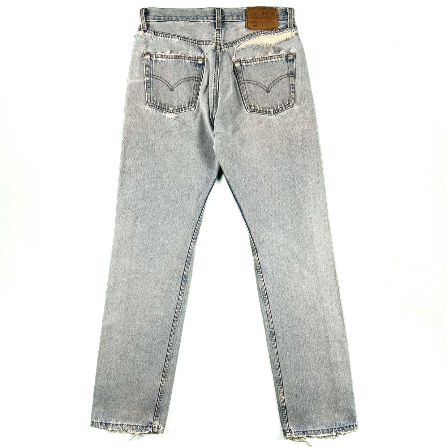 90s Thrashed Levi's 501 Light Wash Denim- 29x31.5