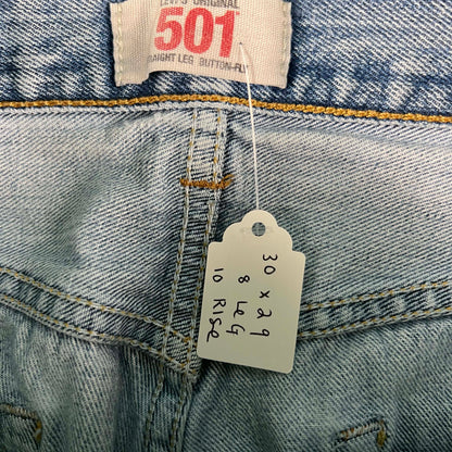 00s Levi's 501 Released Hem Light Wash Denim- 30x29