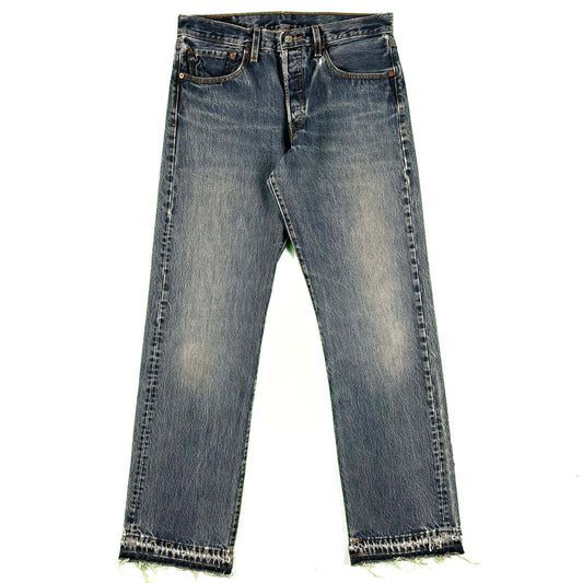 00s Levi's 501 Released Hem Dark Wash Denim- 31x32.5