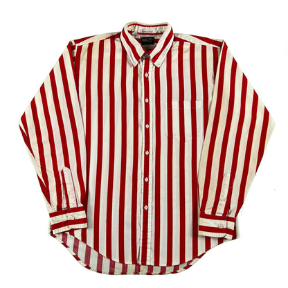 80s James River Traders Striped Button Up- L