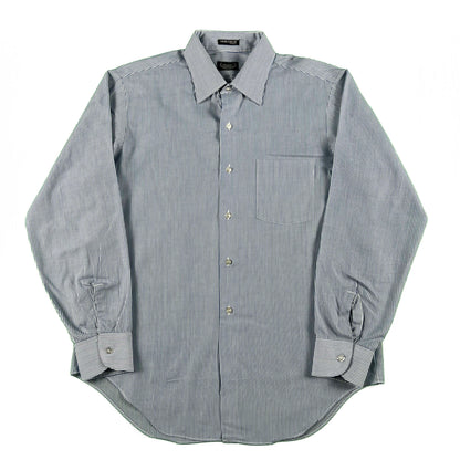 80s Arrow Canada Striped 'Mark Collar' Shirt- L