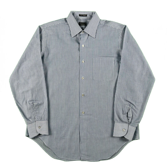 80s Arrow Canada Striped 'Mark Collar' Shirt- L
