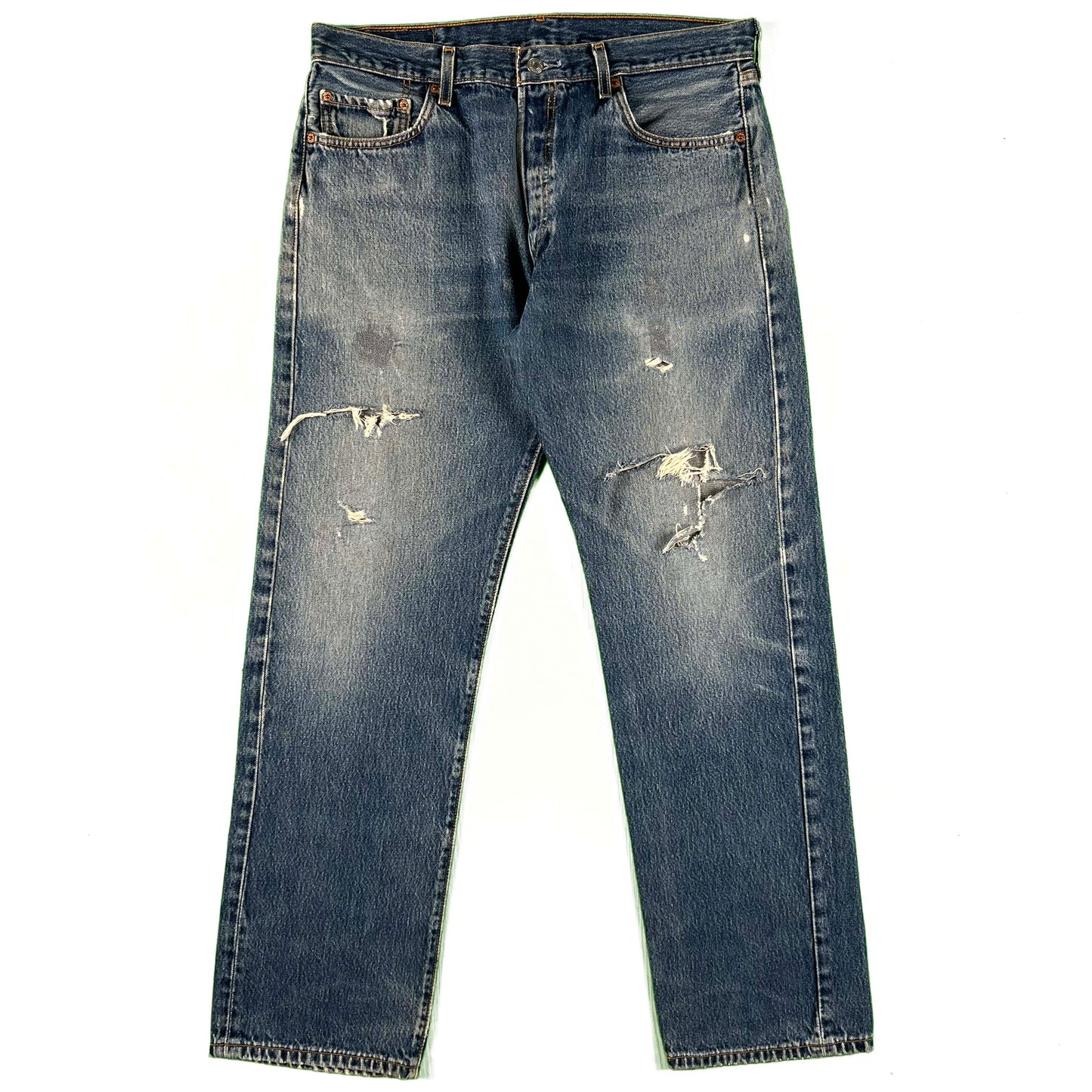 00s Paper Tag Levi's 501 Perfectly Worn Denim- 34x30.5