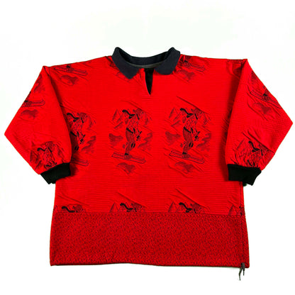 80s/90s Pullover Ski Sweatshirt- L
